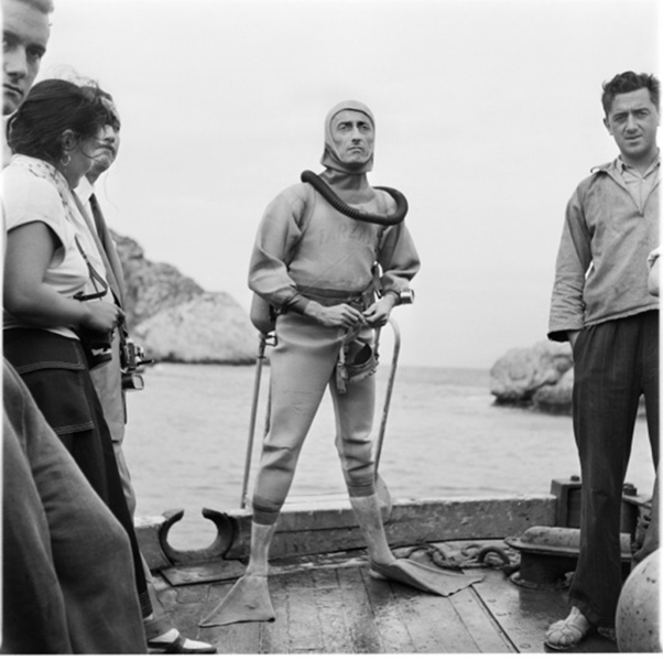 1956: Jacques-Yves Cousteau an der Costa Brava